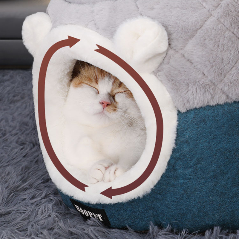HOOPET Soft Plush Cat Bed House