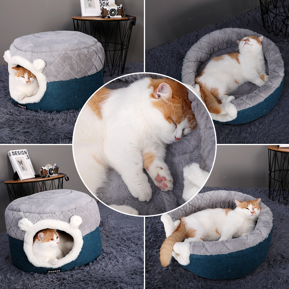 HOOPET Soft Plush Cat Bed House