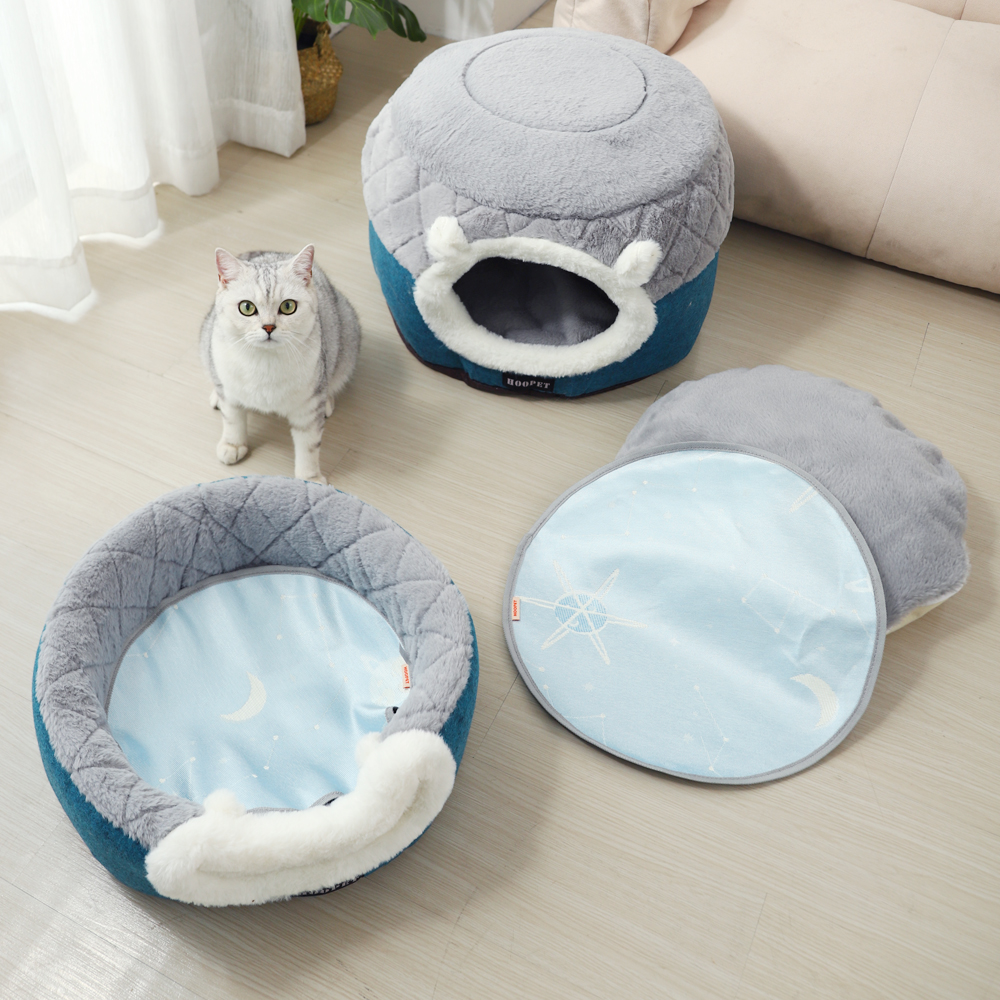 HOOPET Soft Plush Cat Bed House