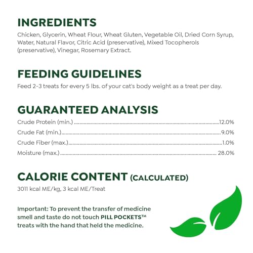 Chicken Flavored Feline Pill Pockets, 3oz Pack