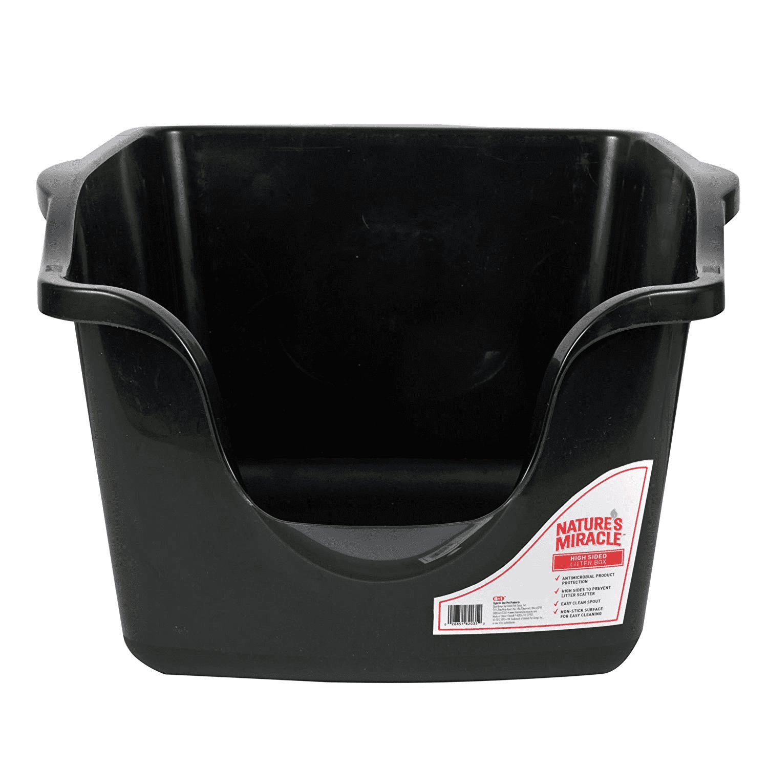 High-Sided Cat Litter Box with Easy-Clean Spout