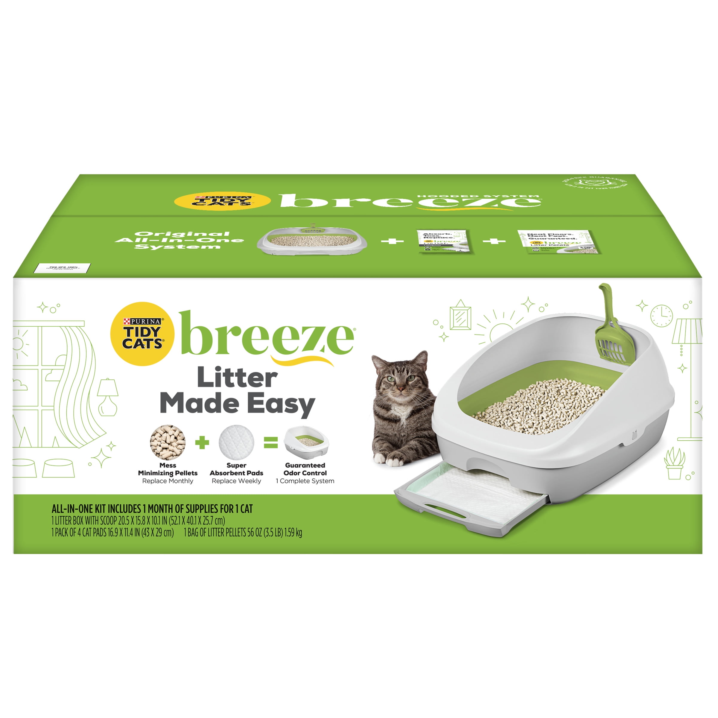 BREEZE Litter Box Starter Kit for Cats