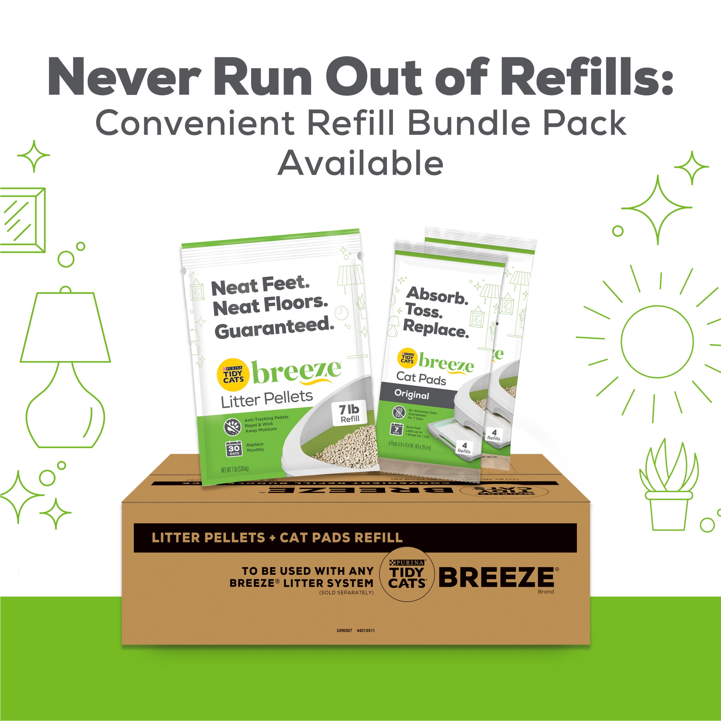 BREEZE Litter Box Starter Kit for Cats