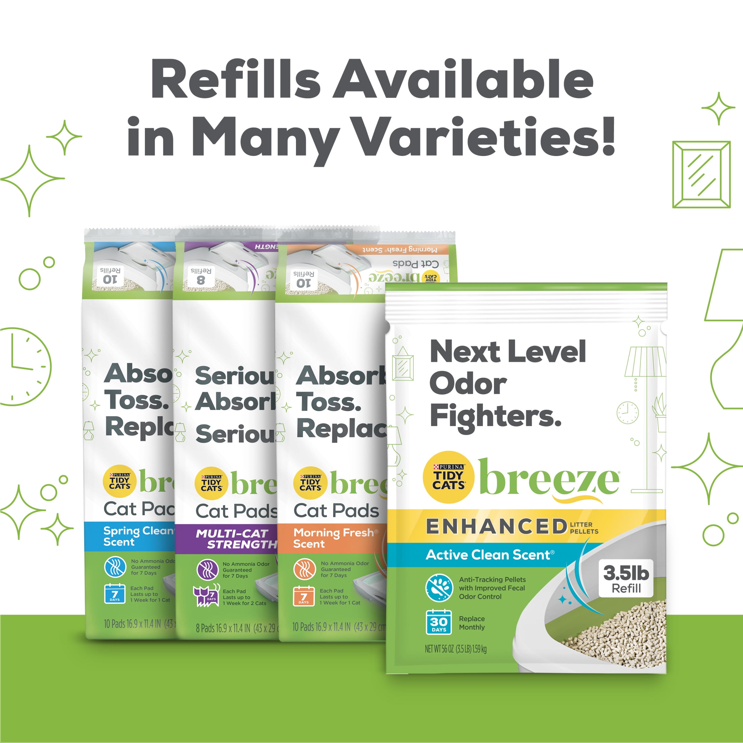 BREEZE Litter Box Starter Kit for Cats