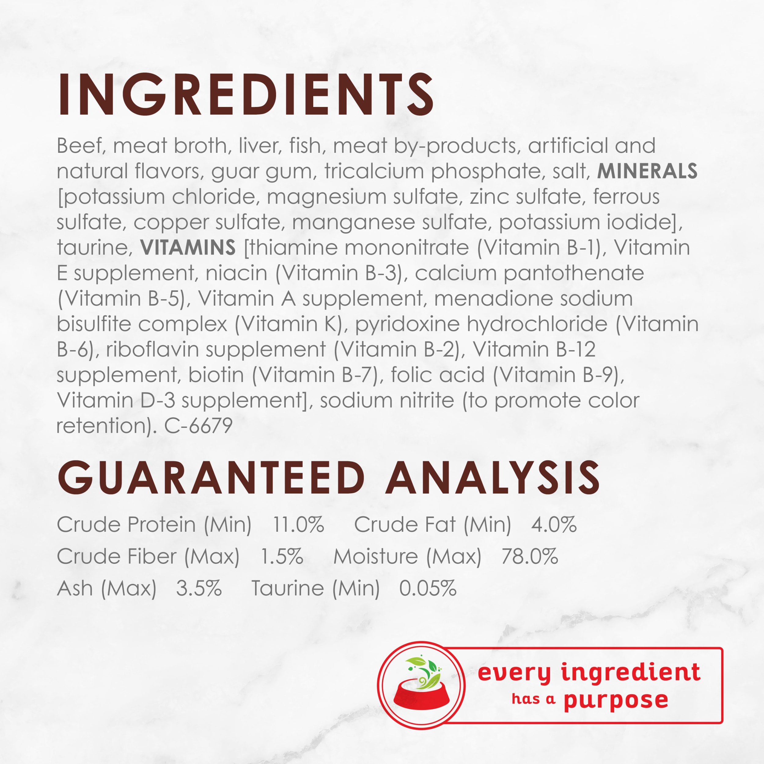 Beef Pate Cat Food, 3 oz