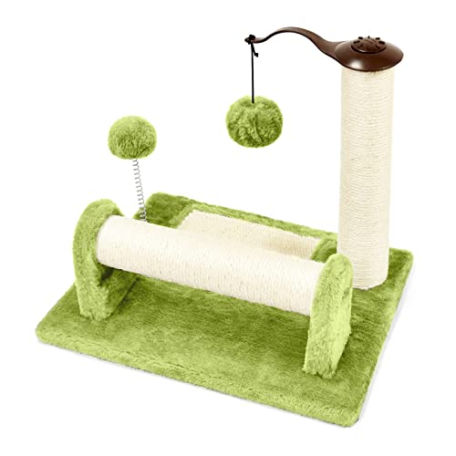 Green Sisal Cat Scratching Post and Pad
