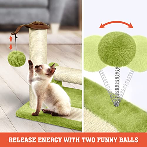 Green Sisal Cat Scratching Post and Pad