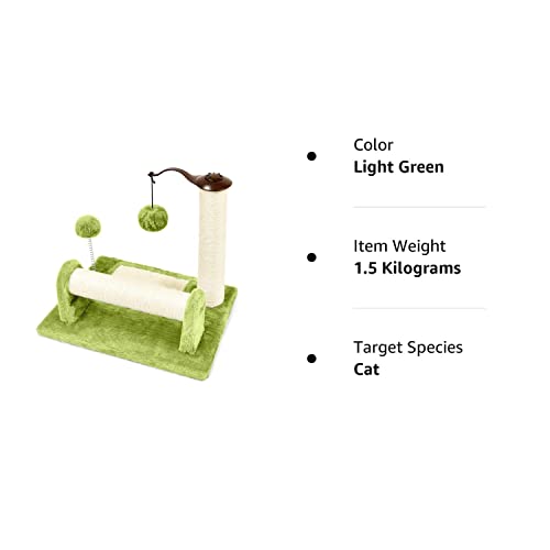 Green Sisal Cat Scratching Post and Pad