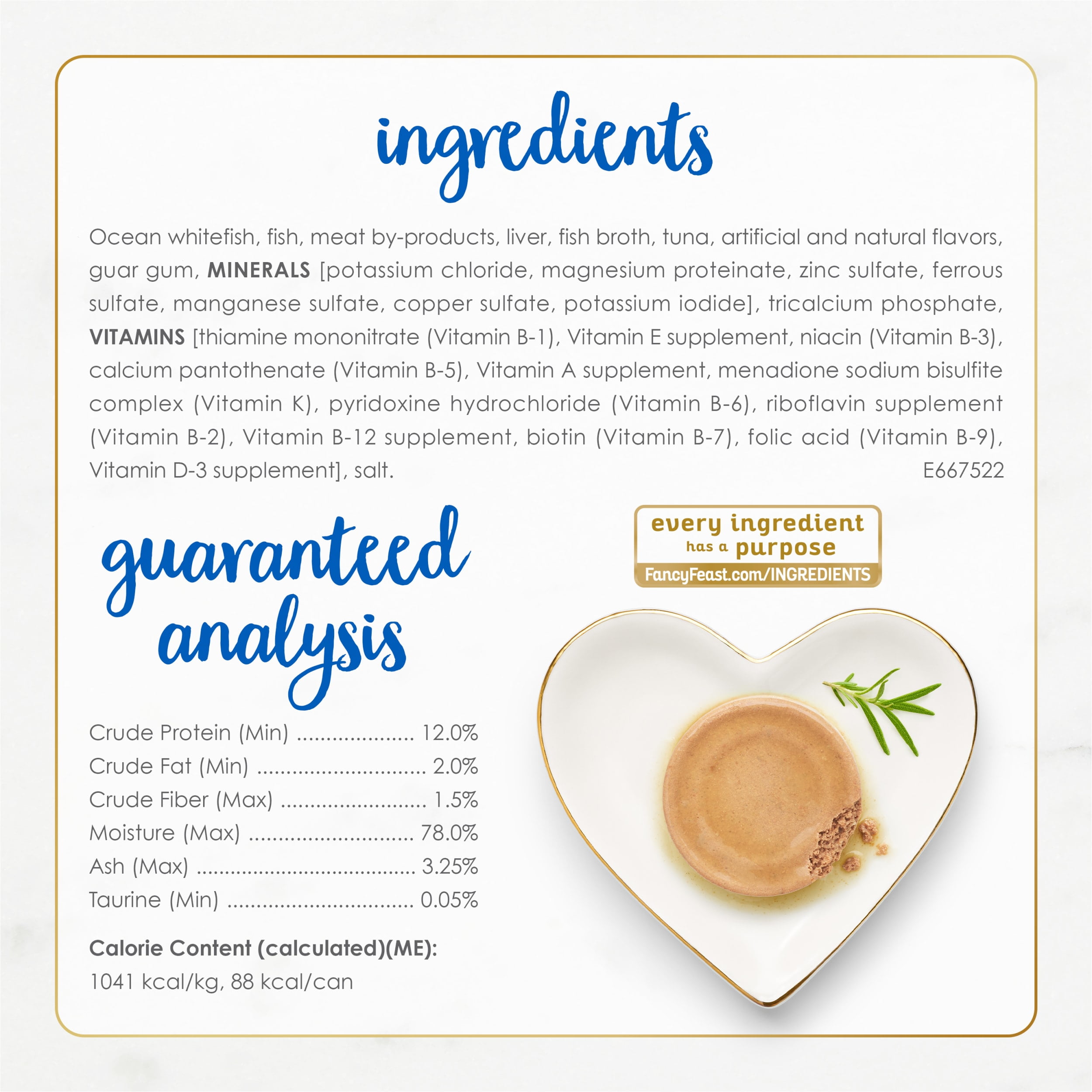 Ocean Whitefish & Tuna Pate Cat Food, 3 oz