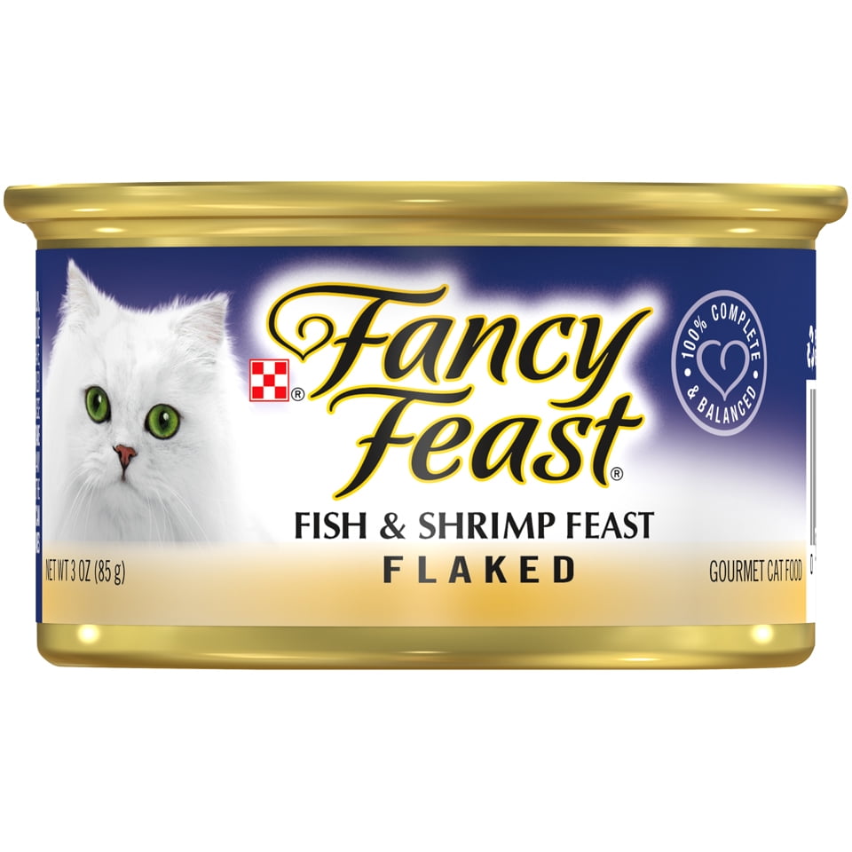 Flaked Fish & Shrimp Cat Food, 3 oz