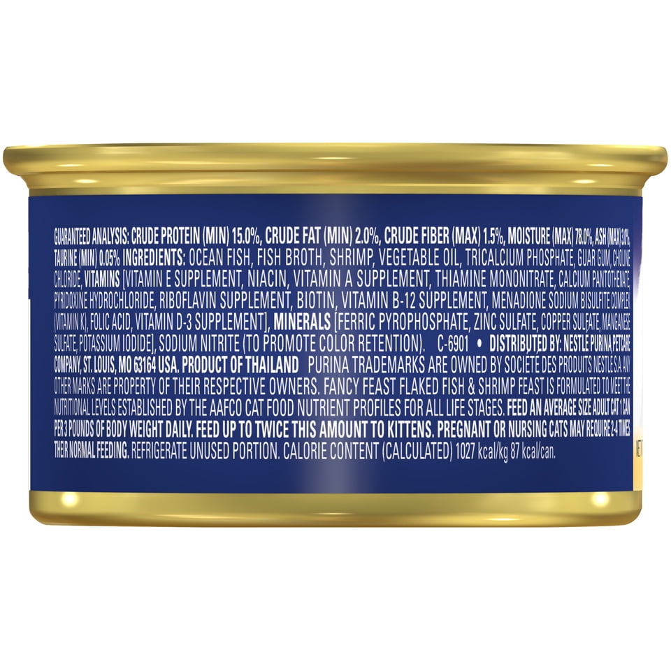 Flaked Fish & Shrimp Cat Food, 3 oz