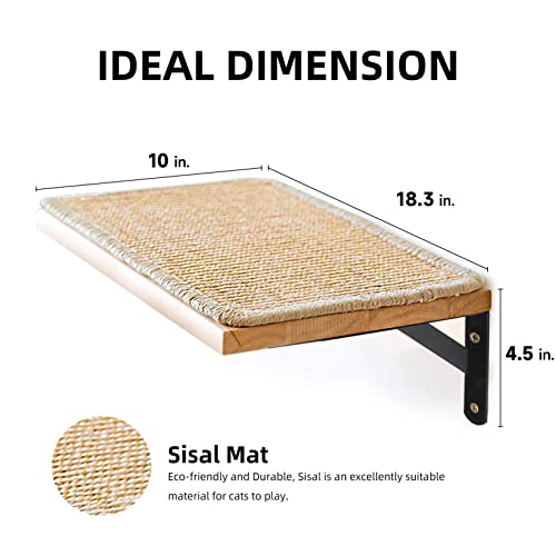 Cat Scratching Wall Shelf with Mat