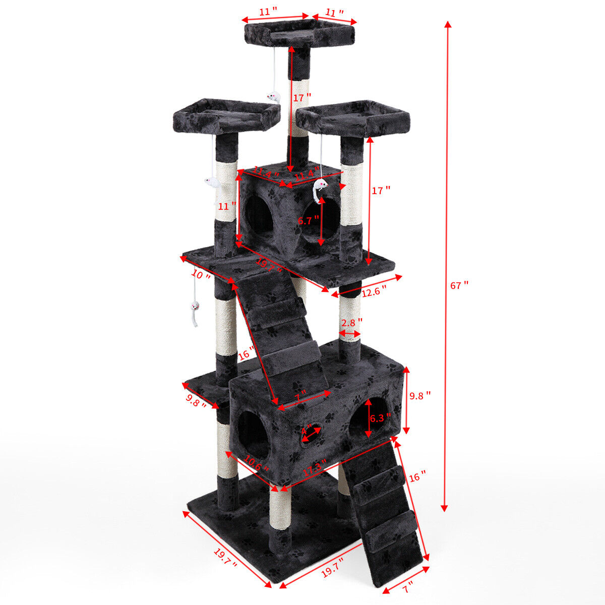 67" Cat Tree Tower Activity Condo House