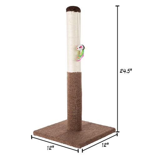 Tall Cat Scratching Post with Sisal and Carpet