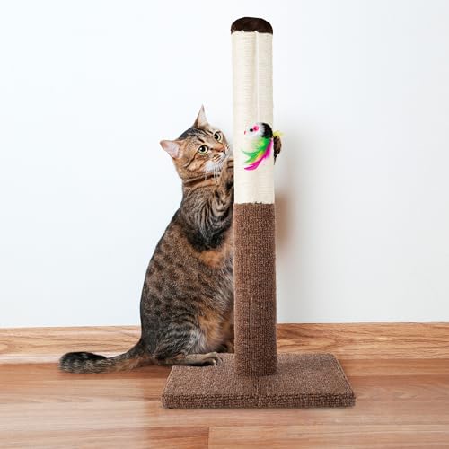 Tall Cat Scratching Post with Sisal and Carpet