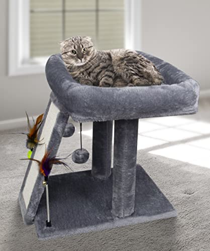 TINWEI Cat Tree and Condo with Hammock