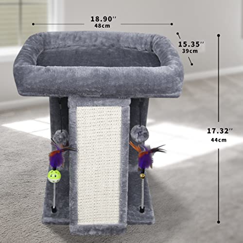 TINWEI Cat Tree and Condo with Hammock