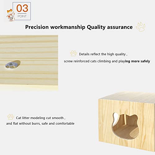 Wall-mounted Cat Furniture Set: 7 Pieces