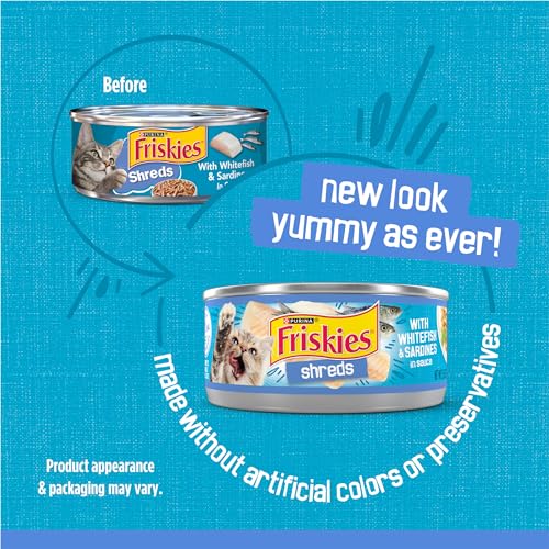 Friskies Shreds with Whitefish & Sardines - (24 Cans)