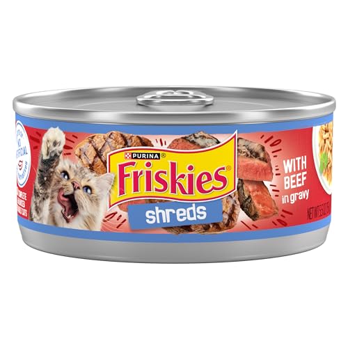 Beef Shreds Wet Cat Food - 24 Cans