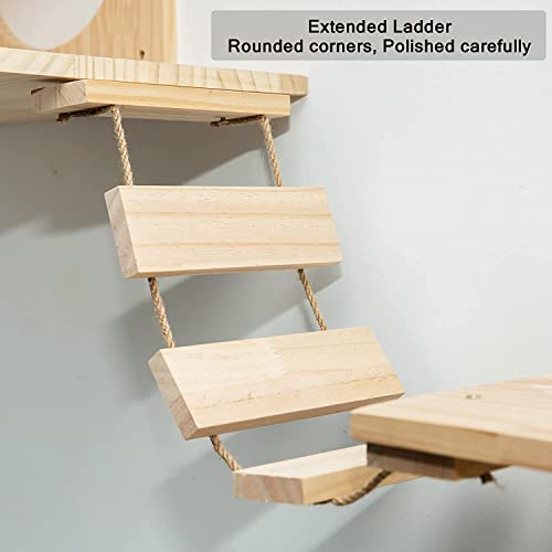 Wall-Mounted Cat Furniture Set with 5 Pieces