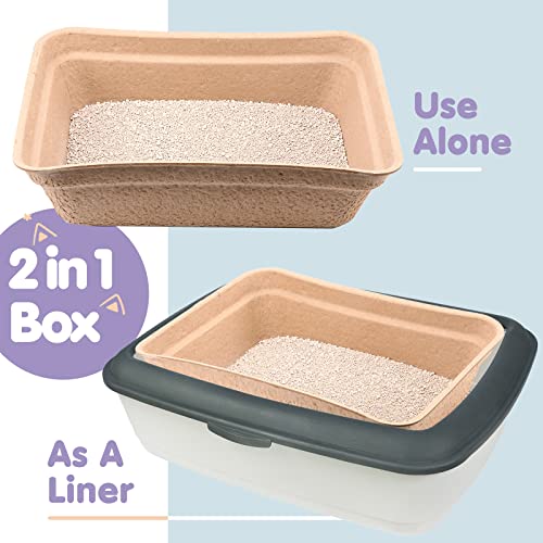 Portable 8-piece Cat Litter Tray Set