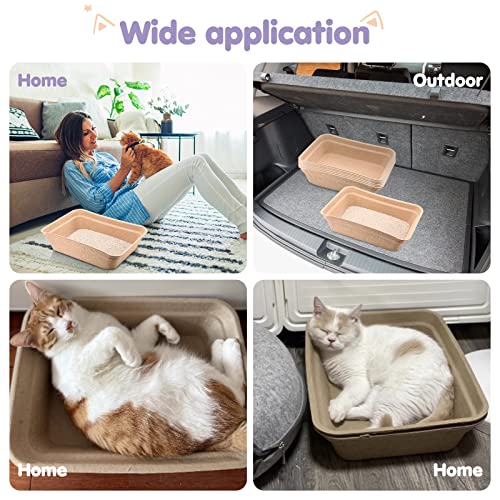 Portable 8-piece Cat Litter Tray Set