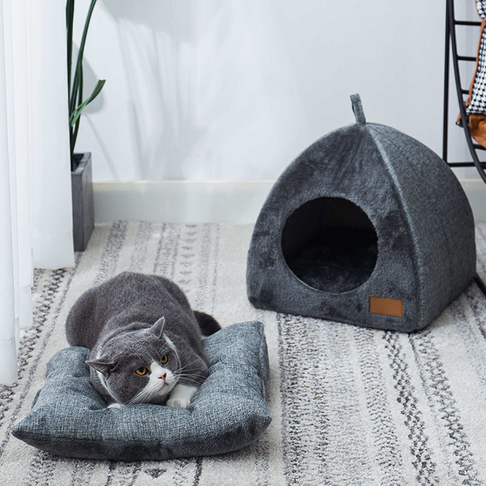 Triangle Cat Cave Bed for Cozy Sleeping