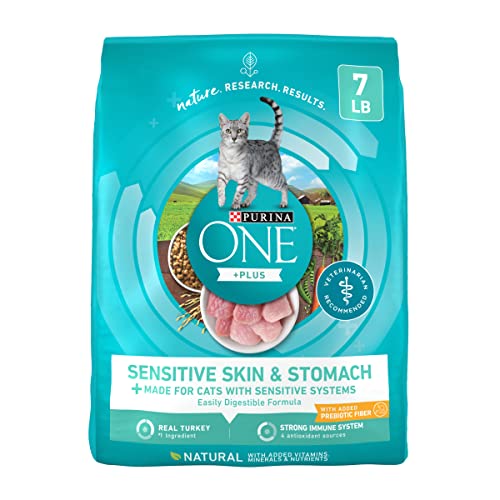 Purina One Sensitive Skin Stomach Cat Food, 7lb