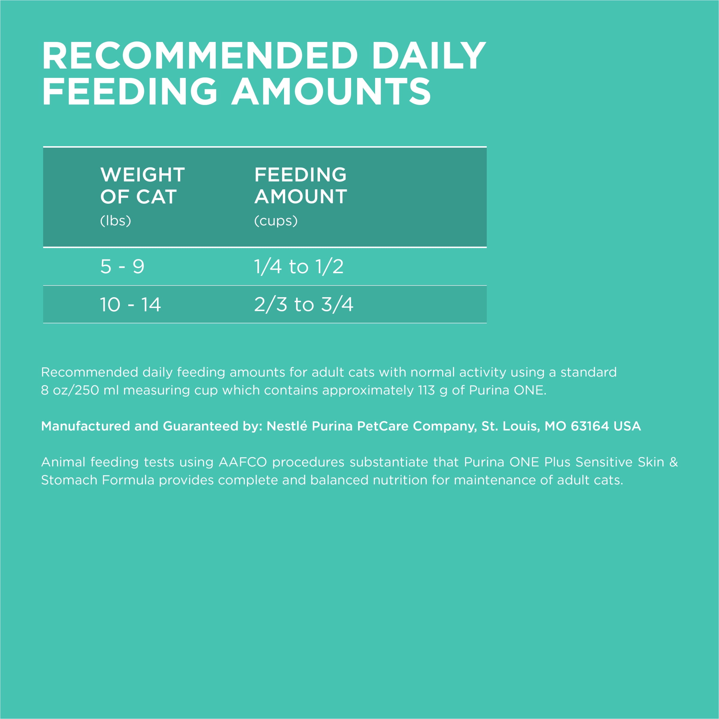 Purina One Sensitive Skin Stomach Cat Food, 7lb