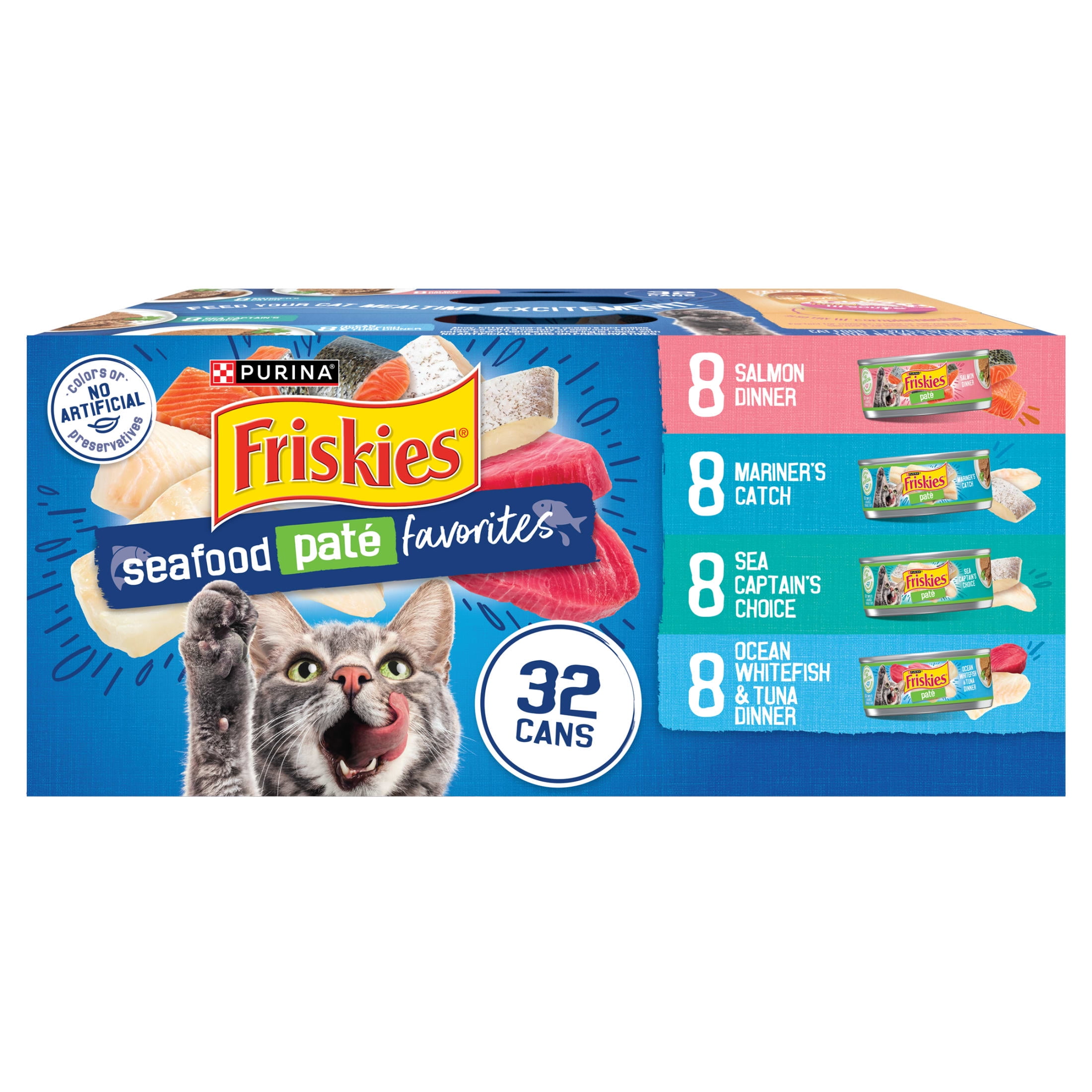 Friskies Seafood Variety Pack, 32 Cans