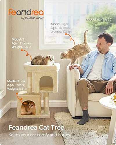 26.4-Inch Feandrea Beige Cat Tree