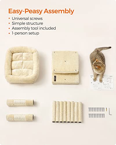 26.4-Inch Feandrea Beige Cat Tree