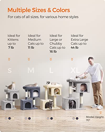 26.4-Inch Feandrea Beige Cat Tree