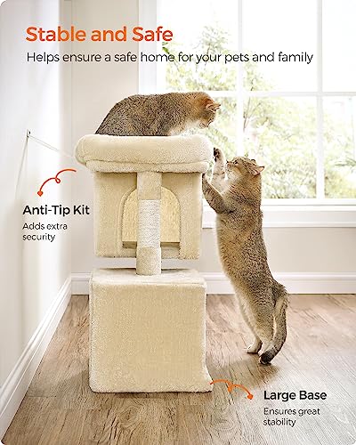 26.4-Inch Feandrea Beige Cat Tree