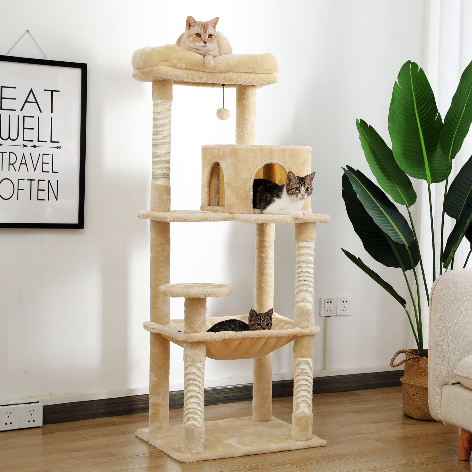 PAWZ Road Cat Tower with Large Perch