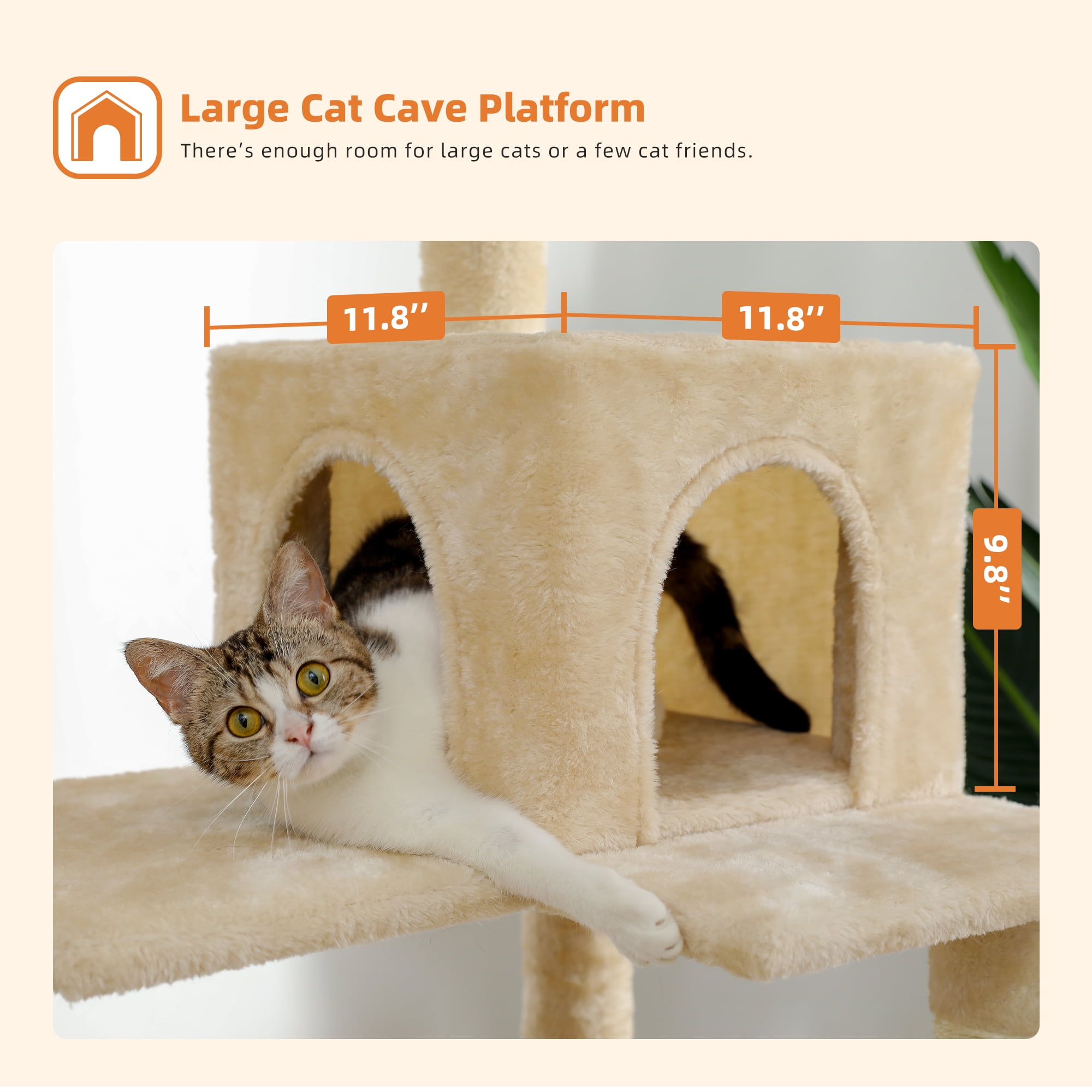 PAWZ Road Cat Tower with Large Perch