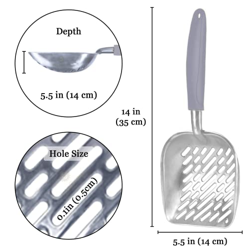 Aluminum Litter Scoop: Deep Shovel for Cats