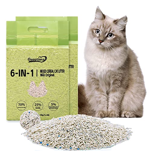 6-in-1 Milk-flavored Cat Litter, 12LB (2 Pack)
