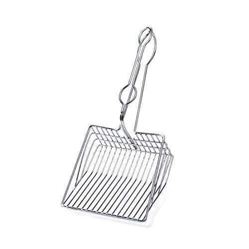 All-Metal Cat Litter Scoop with Long Handle
