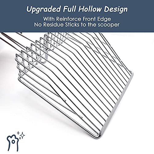 All-Metal Cat Litter Scoop with Long Handle