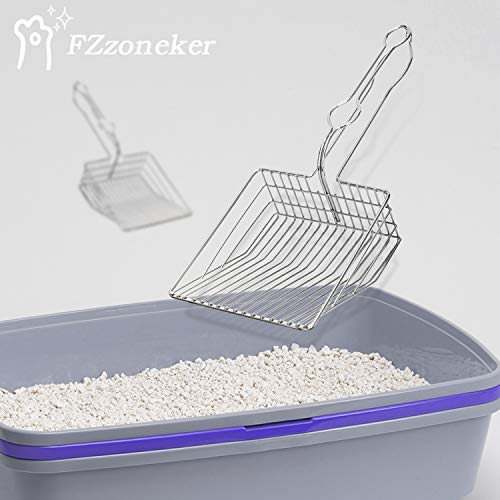 All-Metal Cat Litter Scoop with Long Handle