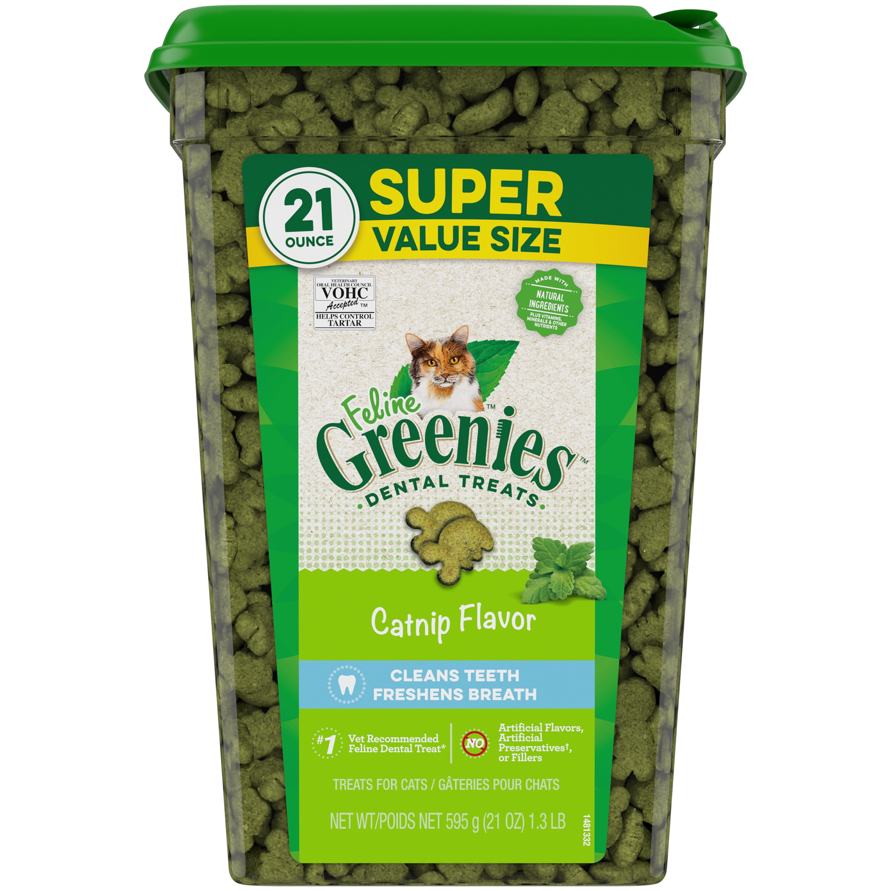 Catnip-flavored FELINE GREENIES Dental Treats, 21oz