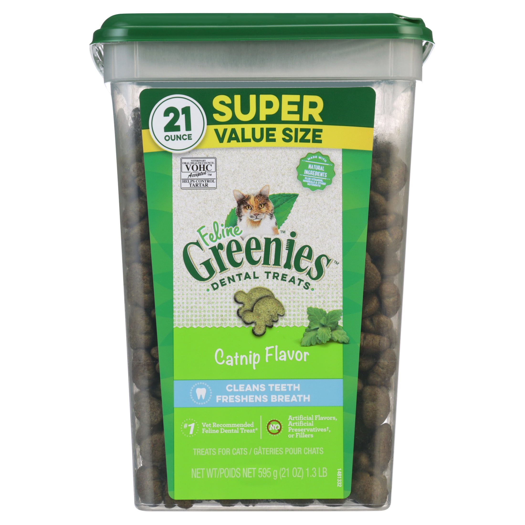 Catnip-flavored FELINE GREENIES Dental Treats, 21oz