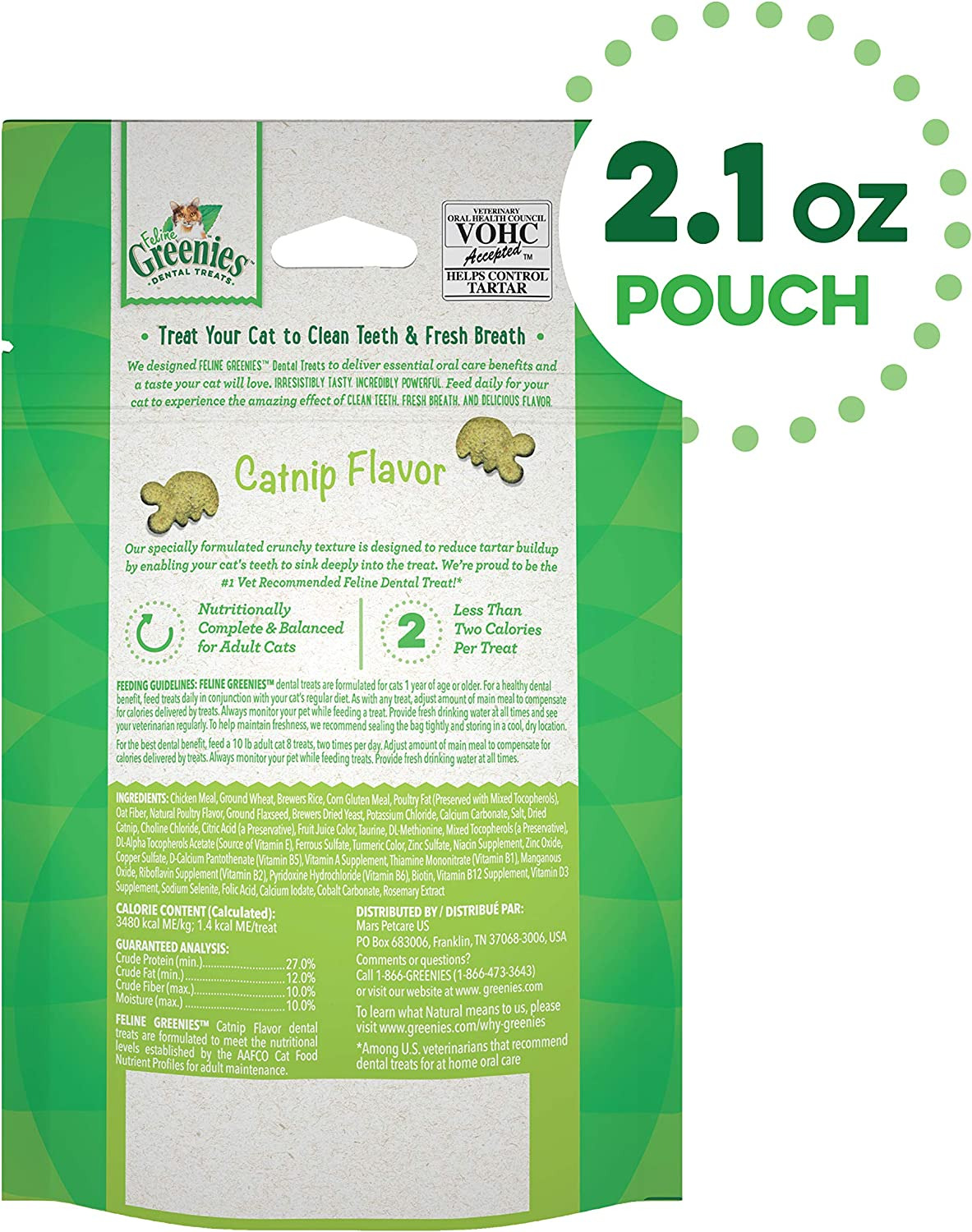 Catnip Flavored Feline Dental Care Treats