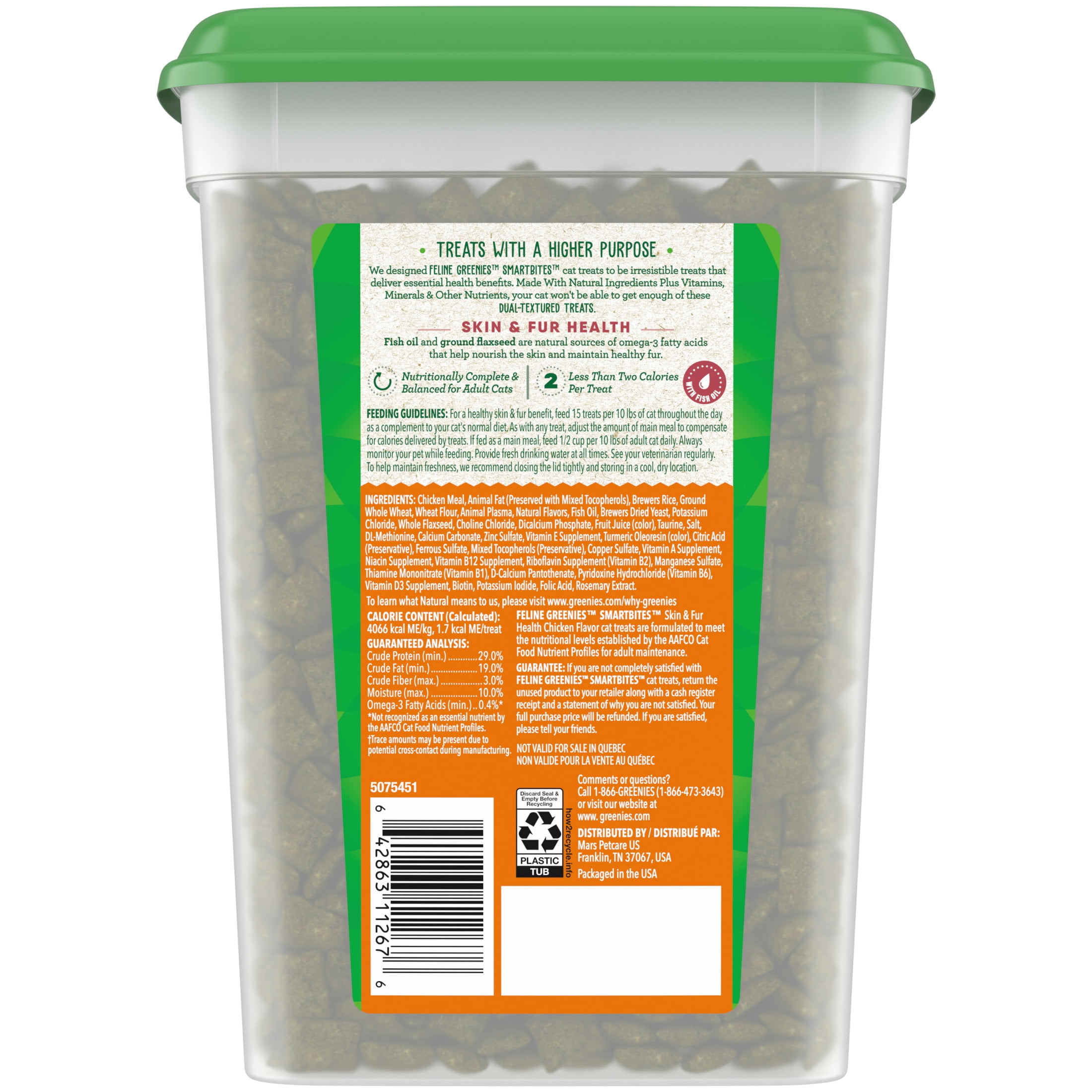 16 oz Greenies Chicken Flavor Cat Treats