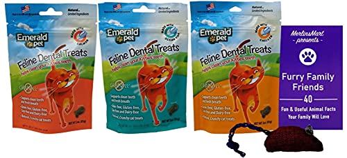 Feline Dental Treats Variety Pack with Catnip Toy
