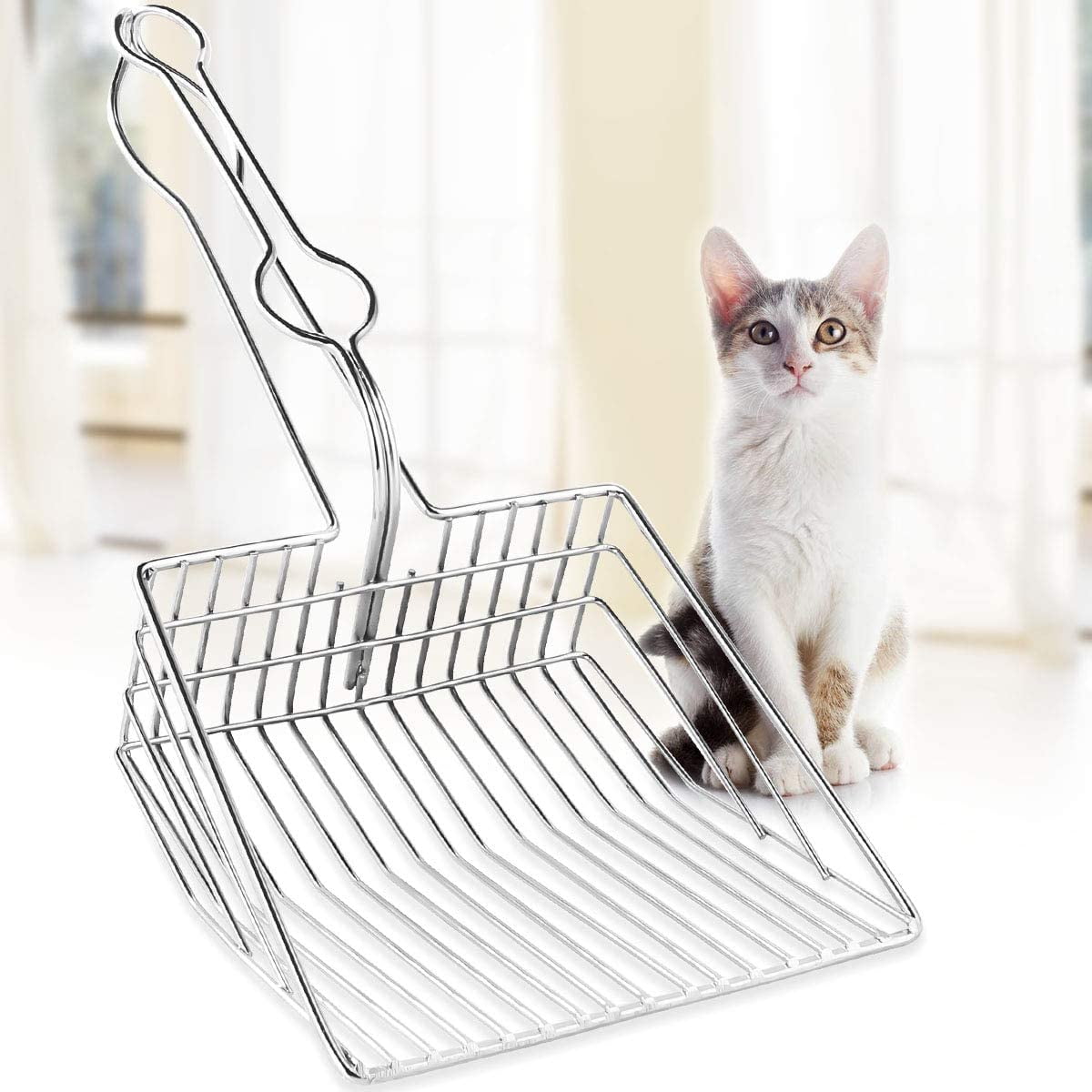 Durable Jumbo Cat Litter Scoop with Ergonomic Handle