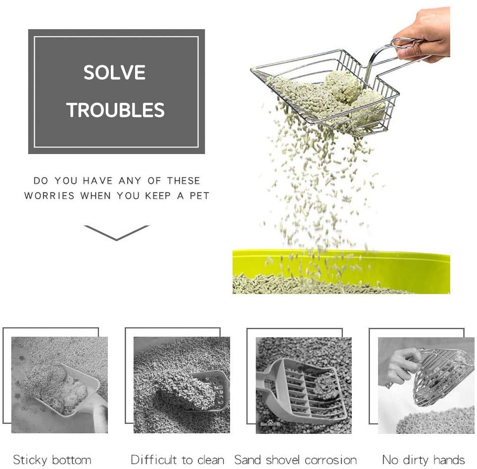 Durable Jumbo Cat Litter Scoop with Ergonomic Handle