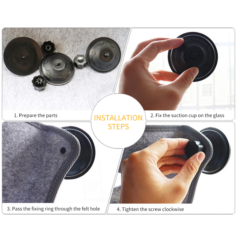 Hanging Cat Window Hammock with Suction Cups